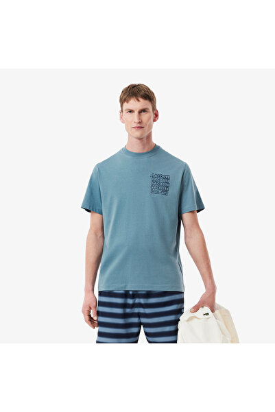 Lacoste تيشيرت قطني مطبوع عليه رسومات - TH0288-00-CUN