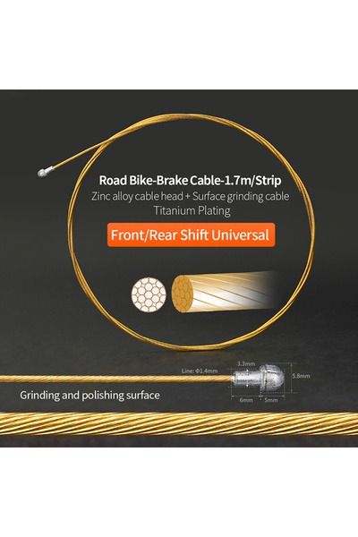 Choice كابل فرامل للطرق، قطعتان، JSHOUBIKE، نصف قطعة، دراجة جبلية، 2.1 متر، س...