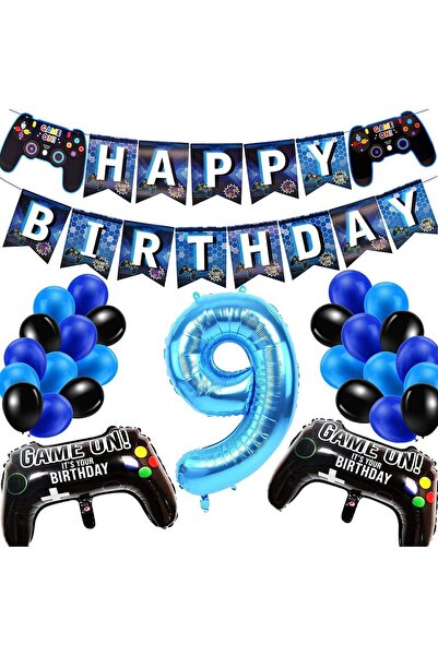 Choice مجموعة زينة حفلات عيد الميلاد باللون الأزرق الأزرق، رقم 9، مجموعة بالو...