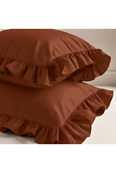 Sabia 100% Cotton 62 Thread Count (155 Tc) 50X70 cm Ruffled Pillowcase Set