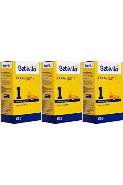 Bebivita Bebek Sütü 400GR No:1 (0-6 Ay) Doğumdan İtibaren (3 Lü Set)