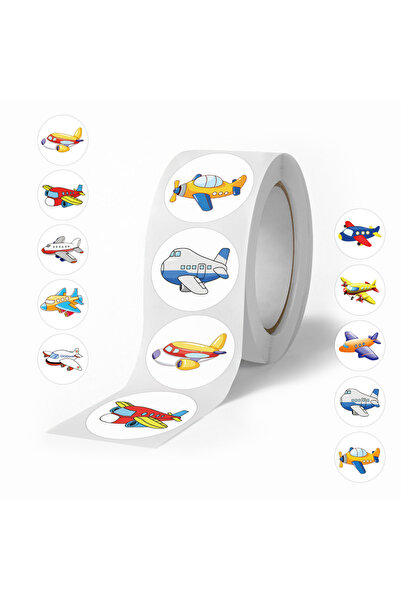Choice لفة واحدة، 500 قطعة من ملصقات الطائرات الكرتونية الصغيرة اللطيفة، ملصق...