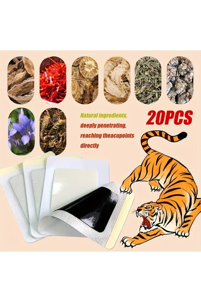 Choice ALHG-20PCS ضمادات عشبية ساخنة قديمة للرقبة والكتف والظهر والمعصم والرك...