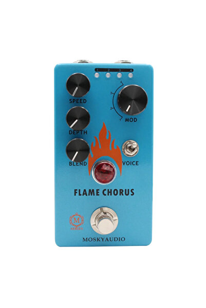 Choice دواسة جيتار Mosky Flame Chorus مزودة بأزرار السرعة/العمق/المزج/الصوت، و4 أوضاع لتأثير الكورس...