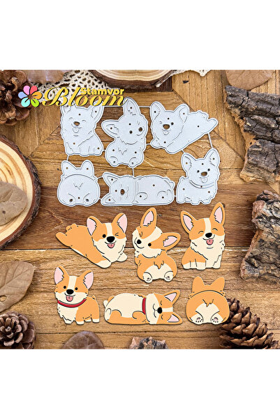 Choice قوالب تقطيع معدنية أصلية بتصميم كلاب كورجي مبتسمة جميلة، مناسبة لأعمال...