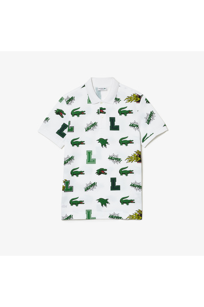 Lacoste Men's Holiday Regular Fit Crocodile Print Polo - PH1464-00-SBH
