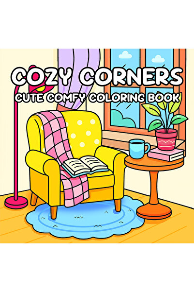 Choice كتاب تلوين "الركن المريح" اللطيف والمريح، مقاس 20×20 سم، 24 صفحة، مناس...