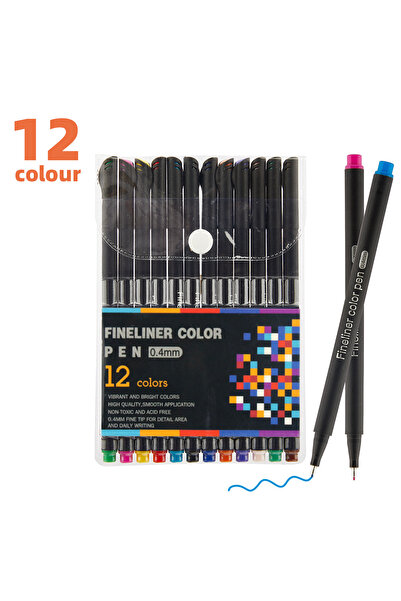 Choice 12 قلم تلوين دقيق من شاندز، برأس 0.4 مم، بمقاسات من 12 إلى 100 لون، لل...