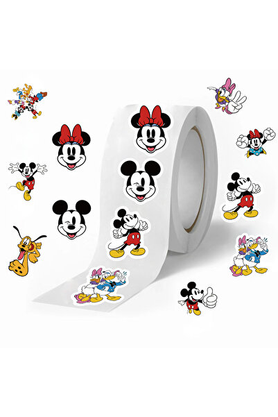Miniso مجموعة من 500 قطعة من ملصقات ديزني الكرتونية لشخصية ميكي ماوس، شريط لاصق رائج البيع عبر الحدود، ملحقات يدوية