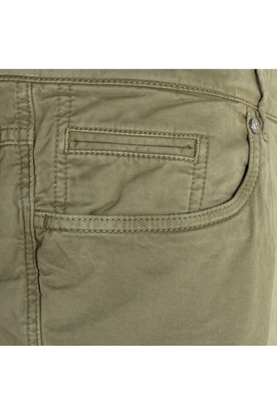 Hiltl Green 5 Pocket Gabardine Washed Regular Fit Cotton Trousers