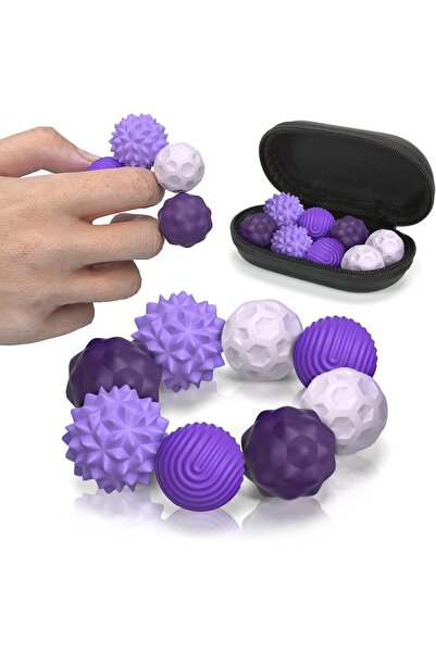 Choice ٨ كرات سيليكون مغناطيسية بنفسجية اللون لتخفيف التوتر، ألعاب لتخفيف الت...
