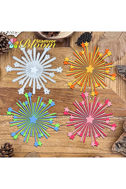 Choice قوالب تقطيع معدنية أصلية بتصميم نجوم جميلة وألعاب نارية، مثالية لتزيين سجلات القصاصات والنقش.