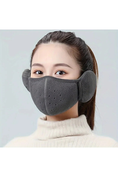 Choice Dark Grey 1pc-Fashionable Winter Half Mask Warm Ear Mask Neck Warm Windproof Bicycle Skiing Hiking S