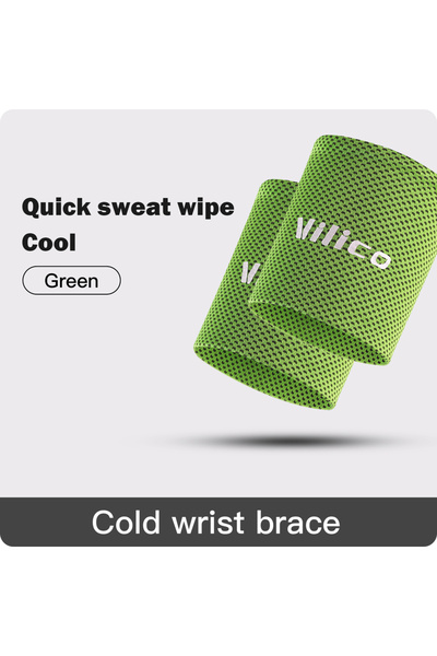 Choice سوار معصم أخضر من قطعتين، سوار رياضي، منشفة عرق، واقي معصم للتنس