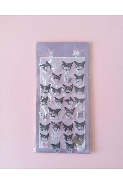 Miniso Kuromi 2025@Anime Hellokitty 3Dtransparent Jelly Sticker Crystal Decor...