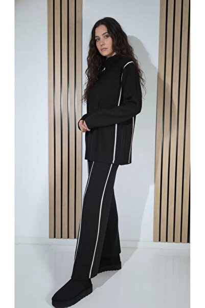 Zaira Compleu Dama negru Isabella 2 piese tricot #A1273 - S/M