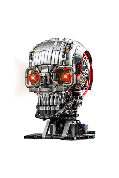 Choice Unpackaged box Building block mechanical skull model LED luminous eye ...