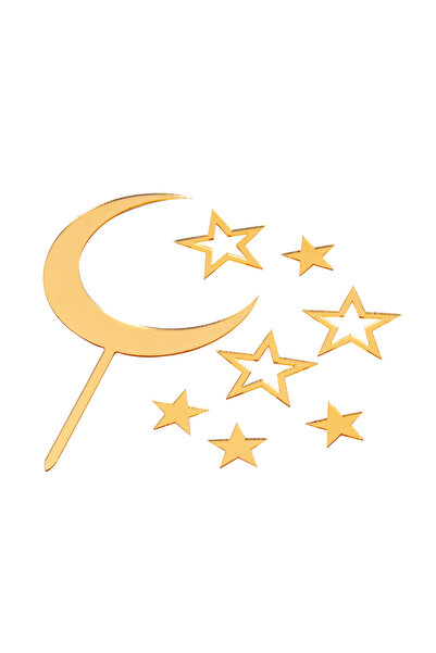 Choice 1set Moon Star Cake Toppers Gold Acrylic Wedding Birthday Party Cake Decorations For Ramadan Mubarak