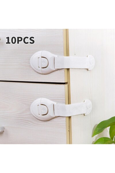 Choice 10 قطع من أقفال أمان لحماية يد الطفل من الالتصاق، قفل درج خزانة الثلاج...