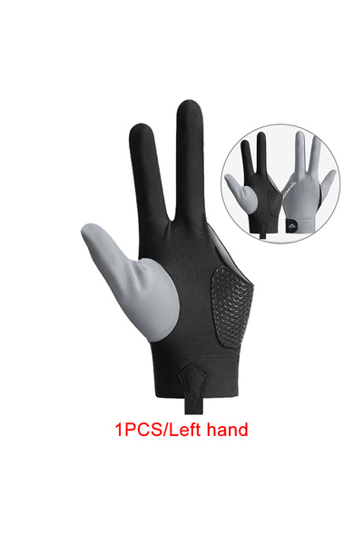 Choice قفازات بلياردو رمادية اللون، قطعة واحدة، بثلاثة أصابع، تعمل باللمس، مصنوعة من السيليكون، مانعة للانزلاق، مقاومة للتآكل، تسمح بمرور الهواء.