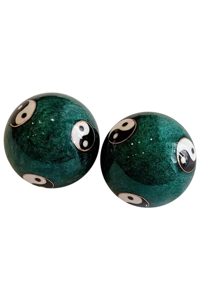 Choice green Cloisonne Hand Balls Filigree Enamel Low Temperature Hand Spinner Bell Sound Massage Fitness E