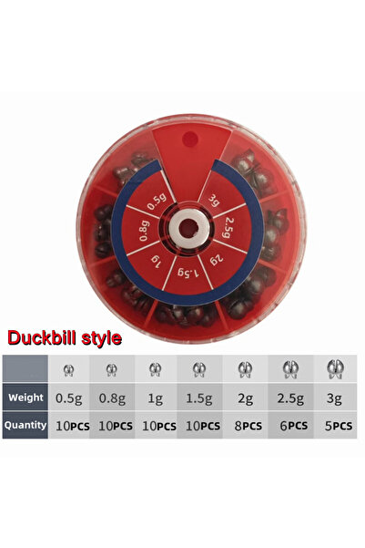 Choice مجموعة أثقال صيد حمراء من الرصاص، 59 قطعة/106 قطعة، أثقال رصاصية مقسمة...