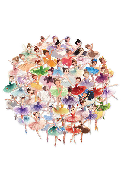 Choice ٥٠ قطعة من ملصقات جرافيتي الباليه الجميلة لتزيين الحقائب، الدفاتر، حاف...