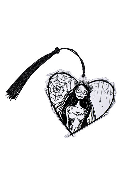 Miniso Emily Tim Burton's Corpse Bride Acrylic Love Tassel Bookmark Movie Ent...
