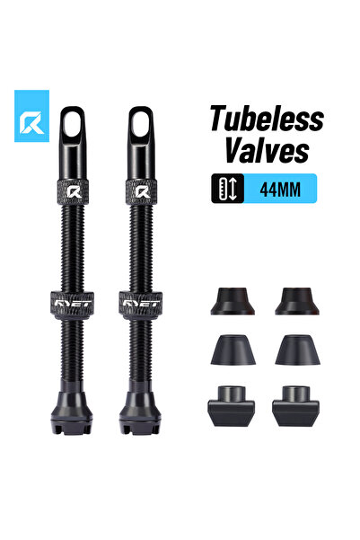 Choice صمامات بريستا سوداء مقاس 44 مم من RYET، مصنوعة من الألومنيوم CNC، قلب قابل للإزالة، مناسبة للدراجات الهوائية والطرقات والجبلية.