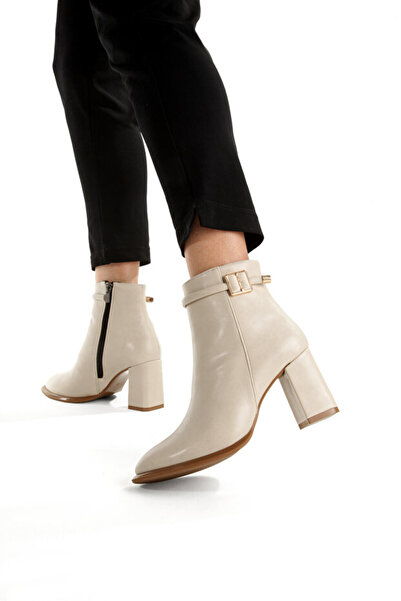 PUNTO 655458 Women's Thick Heeled Zippered Boots