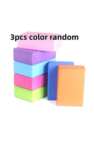 Choice 3 قطع بألوان عشوائية، قطعة واحدة من مكعبات اليوغا عالية الكثافة المصنو...