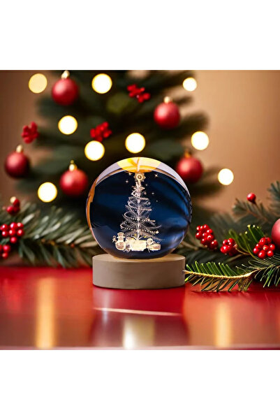 Choice شجرة عيد الميلاد، بابا نويل، مصباح ليلي ثلاثي الأبعاد على شكل كرة كريس...