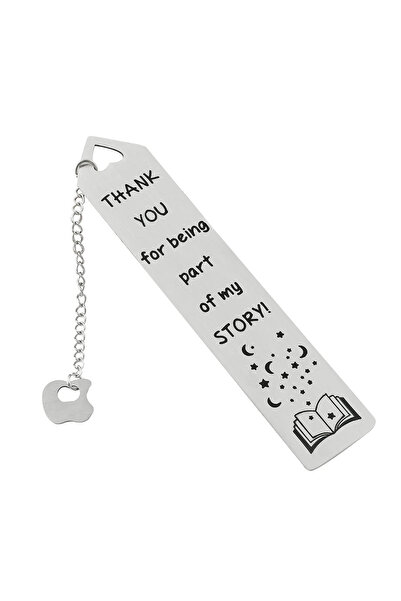 Choice SQ0071 "شكرًا لكونك جزءًا من قصتي!" فاصل كتب من الفولاذ المقاوم للصدأ، أداة قراءة، أدوات مكتبية، فيس