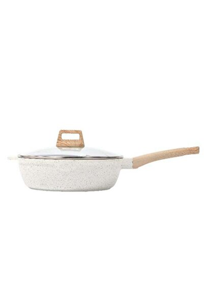 Eslite Life Deep Frypan 28 cm Nonstick with Lid, Aluminum, Ceramic Coating, W...