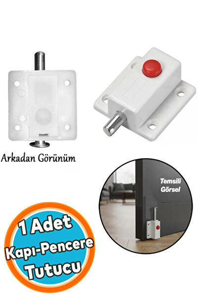 NZB Beyaz Düğmeli Yaylı Kapı Mobilya Dolap Kilidi Plastik 1 Adet Kapı Tutucu ...