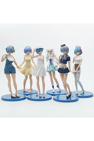 choice2 مجموعة من 6 قطع من مجسمات شخصيات ريم ورام من سلسلة "ري: لايف إن ذا دي...