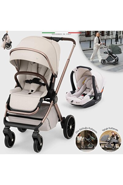 Elele Milazzo Premium Travel Sistem Bebek Arabası Bej
