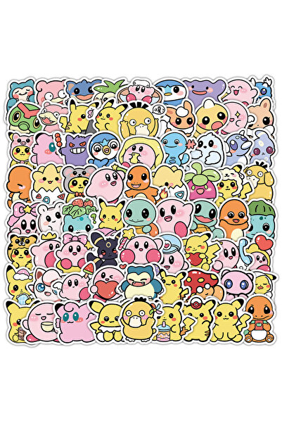 Miniso 100PCS 50PCS Cute Anime Pokemon Kawaii Stickers Cartoon Pikachu Decals...
