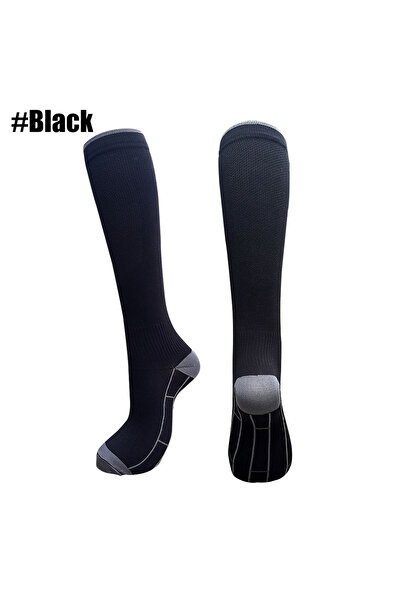 Choice جوارب ضغط سوداء، مقاس كبير إلى كبير جدًا، زوج واحد، للرجال والنساء، ضغ...