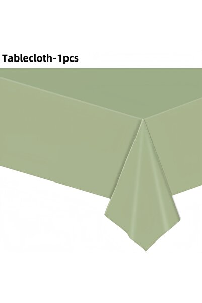 Choice4 1pcs tablecloth Solid Color Sage Green Party Supplies Tableware Sets ...