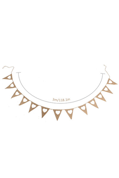 Choice لافتة طويلة عتيقة من الخيش الريفي على شكل قلب حب، بطول 3 أمتار، مناسبة...