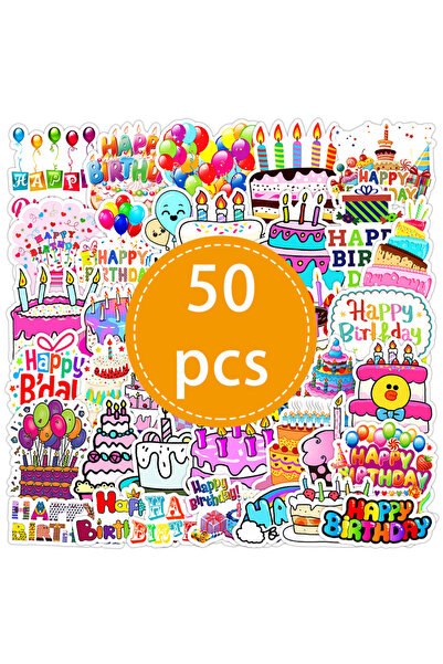 Choice 50 قطعة - TZ-393، 50 قطعة من ملصقات تزيين كعكة عيد الميلاد بتصاميم كرت...