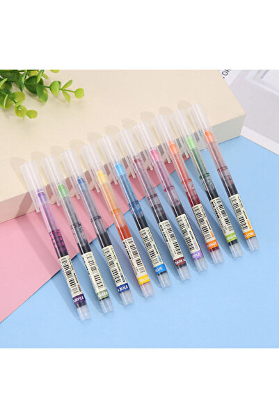 Choice ١٠ أقلام حبر جاف ملونة سريعة الجفاف ذات سعة كبيرة ورأس إبرة دقيق ٠٫٥ مم