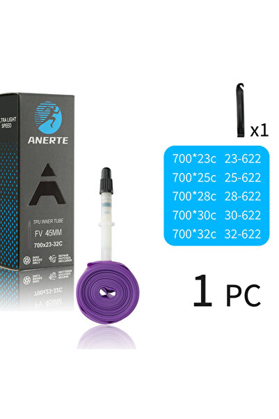 Choice Presta Valve 700c 28-32C PURPLE-45mm1pc NPY Purple Road Bicycle TPU In...