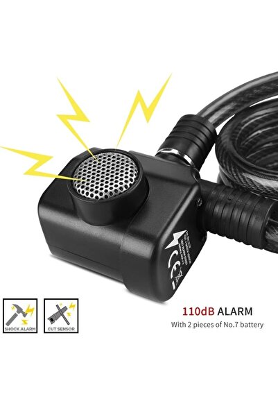 Choice قفل إنذار AL-3P-CN ULAC مزود بكابل فولاذي قوي، سلك أمان مضاد للسرقة، م...