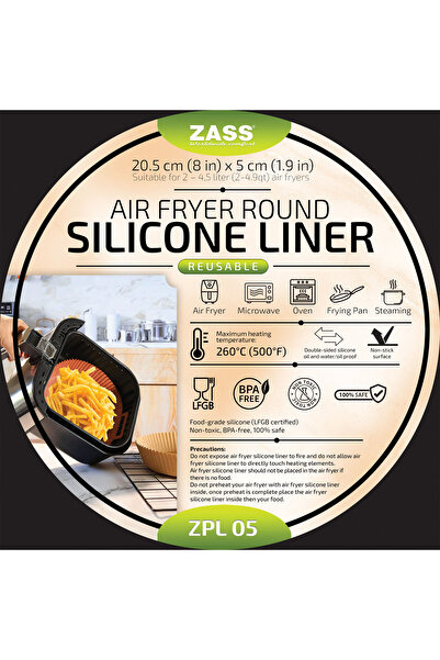 Zass Round silicone mold for hot air fryer - 20.5 cm ZPL 05