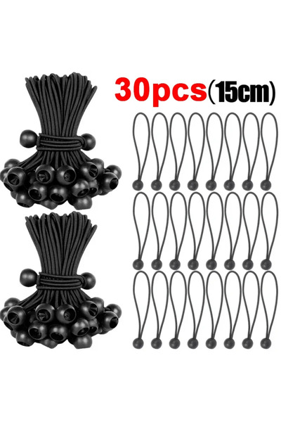 Choice 30 قطعة (15 سم) من حبال مطاطية خارجية على شكل كرة، حبال بنجي لتثبيت ال...