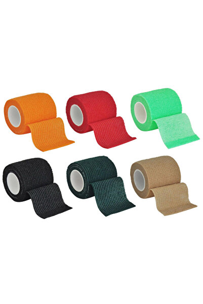 Choice 2.5cmx4.8m Mix-6pcs 6/1pcs Colorful Athletic Wrap Tape Self Adhesive E...