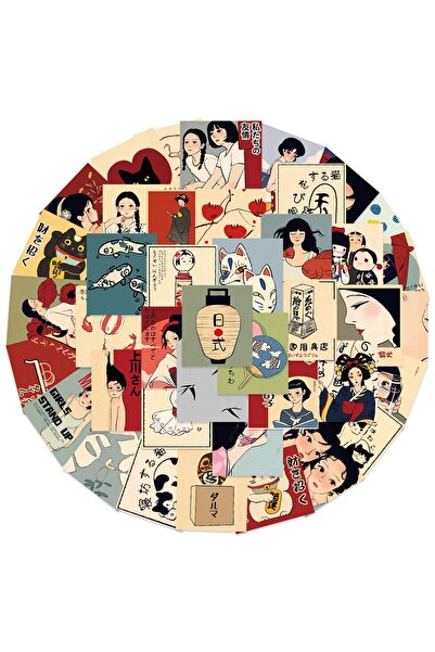 Choice ٥٠ قطعة من ملصقات الأنمي الياباني الكلاسيكي القديم، ملصقات لدفتر القصا...