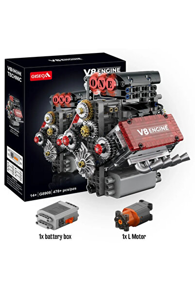 Choice original box G8909 478pcs V8 Engine Technical Building Blocks set With...